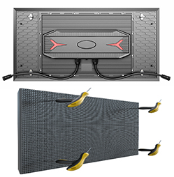 OFM serija Vanjski prednji pristup 2ftx1ft IP68 visoke svjetline Modularni Led potpora za ormarić 90° kutni LED videozid i LED kocka